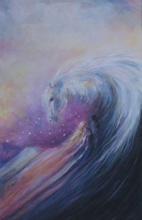 Breath of Life original painting horse art couple lovers