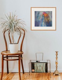 Butterfly Shaman horse art boho colorful wall art print