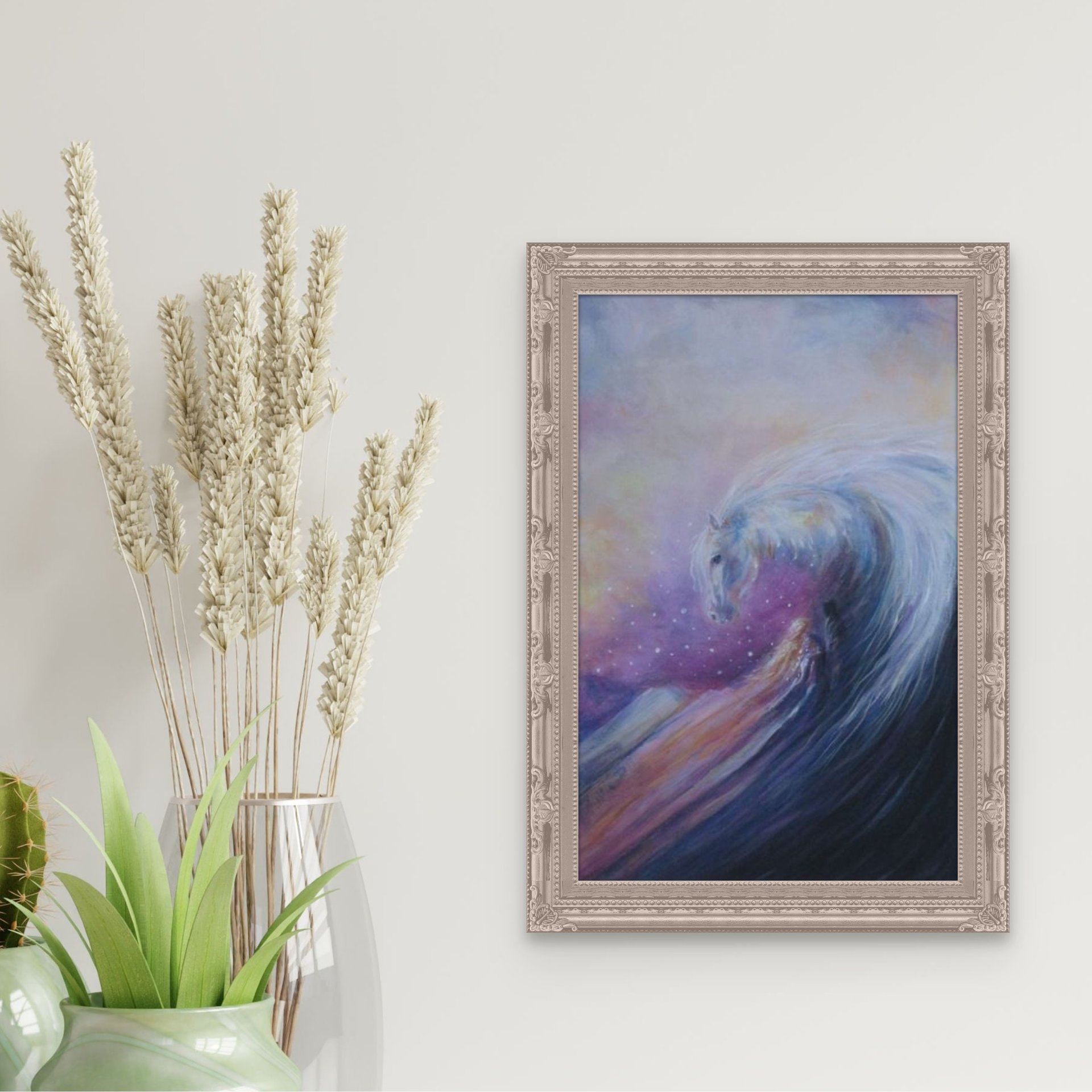Breath of Life original painting horse art couple lovers